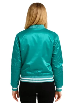 90’s Philadelphia Eagles Green Bomber Jacket back