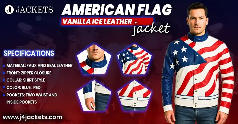American Flag Leather Jacket Vanilla Ice