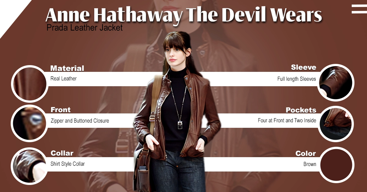 Anne Hathaway The Devil Wears Prada Leather Jacket
