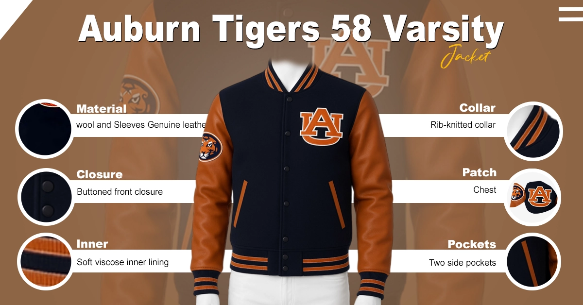 Auburn Tigers 58 Varsity Jacket