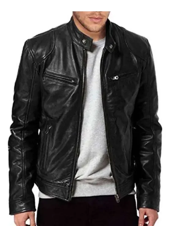 Avengers Endgame Steve Rogers Black Leather Jacket (1)