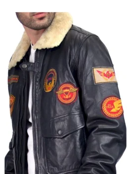 B3 Patched Pilot Bomber Jacket