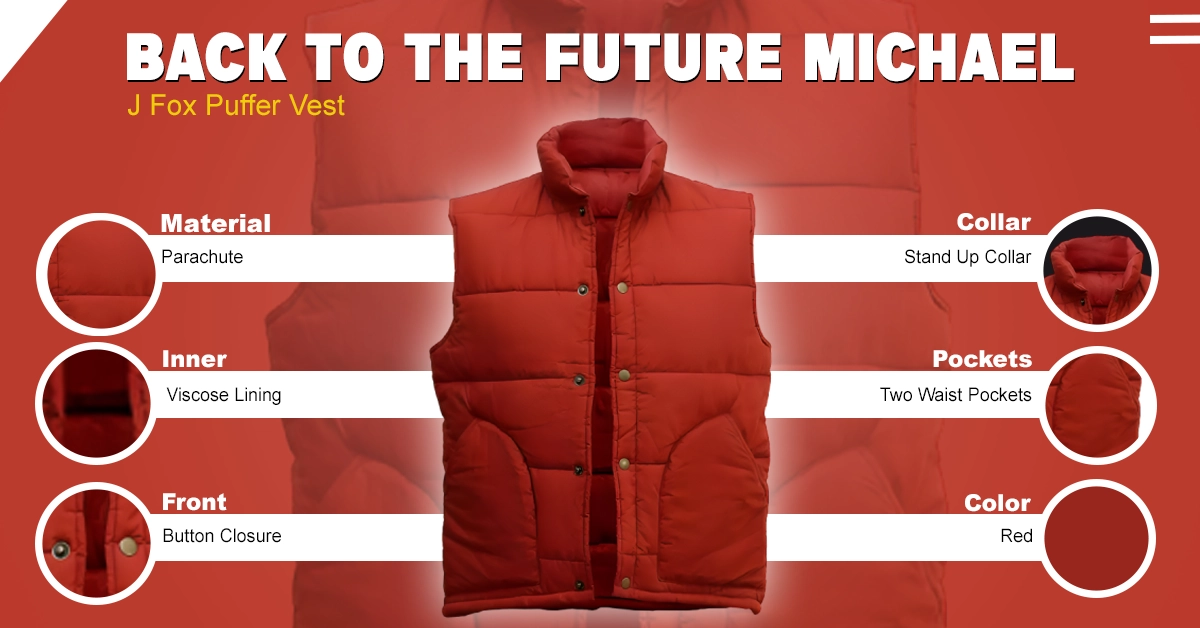 Back To The Future Michael J Fox Puffer Vest