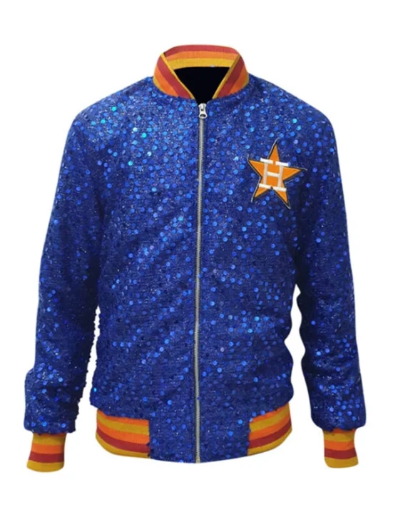 Baseball Team Houston Astros Sequin Blue Jacket 2