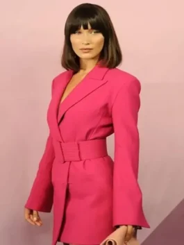 Bella Hadid Pink Belt Blazer CFDA Awards