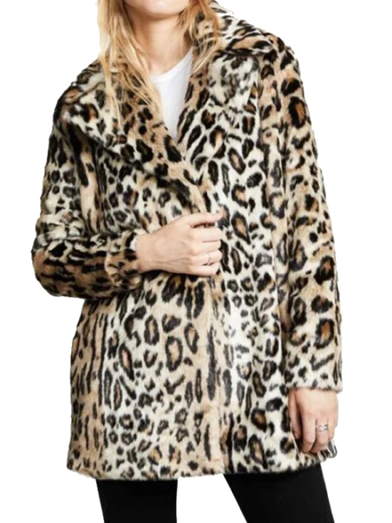 Beth Dutton Yellowstone S02 Cheetah Print Fur Coat