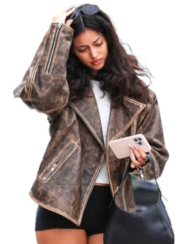 Cindy Kimberly Leather Biker Jacket