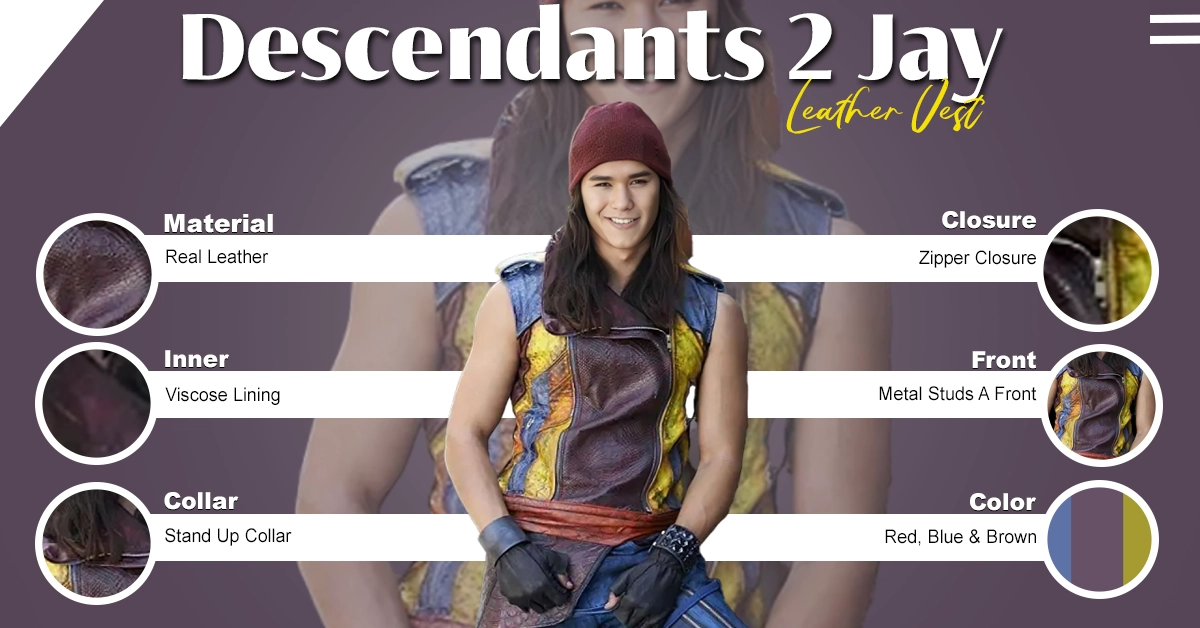 Descendants 2 Jay Leather Vest