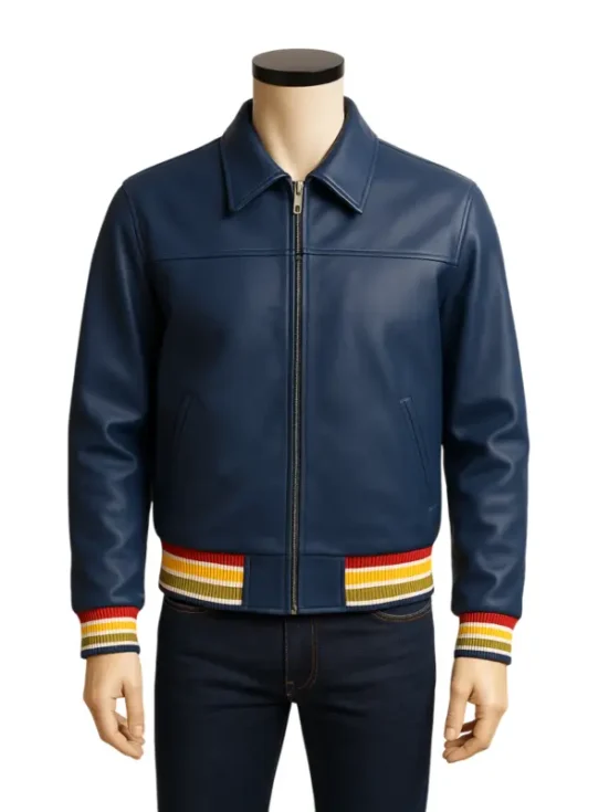 Evil Kristen Bouchard Blue Leather Jacket