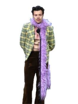 Grammys Harry Styles Checked Blazer
