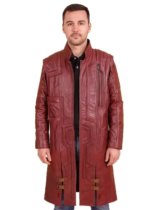 Guardians Of The Galaxy 2 Chris Pratt Leather Coat back
