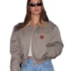 Hailey Bieber Beverly Hills Beige Jacket
