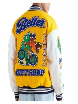 Better Gift Shop Buddy Yellow and White Varsity Jacket 3 (1)
