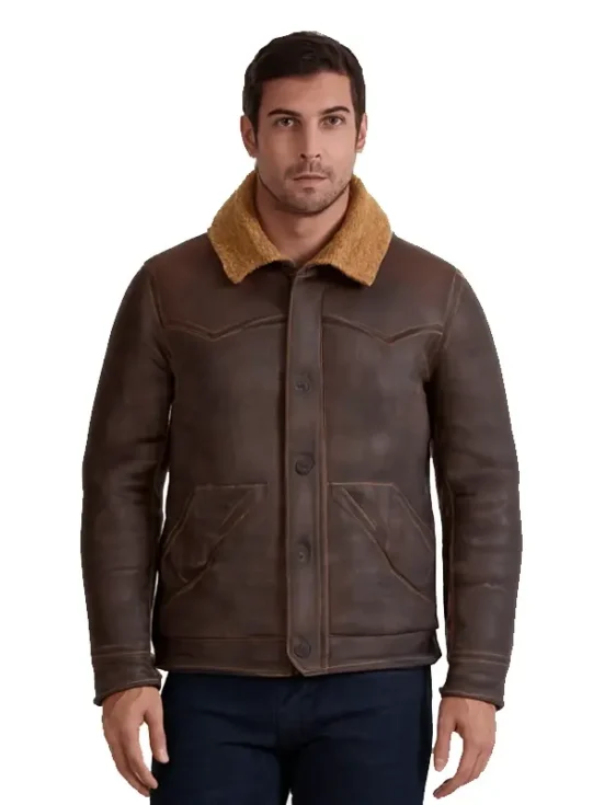 Jackson Shearling Leather Jacket front