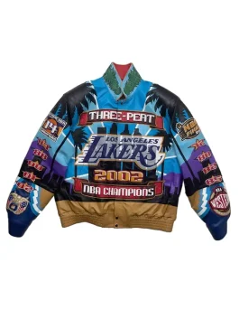 Lakers 3 Peat Jacket – 2002 NBA Championship Genuine Leather