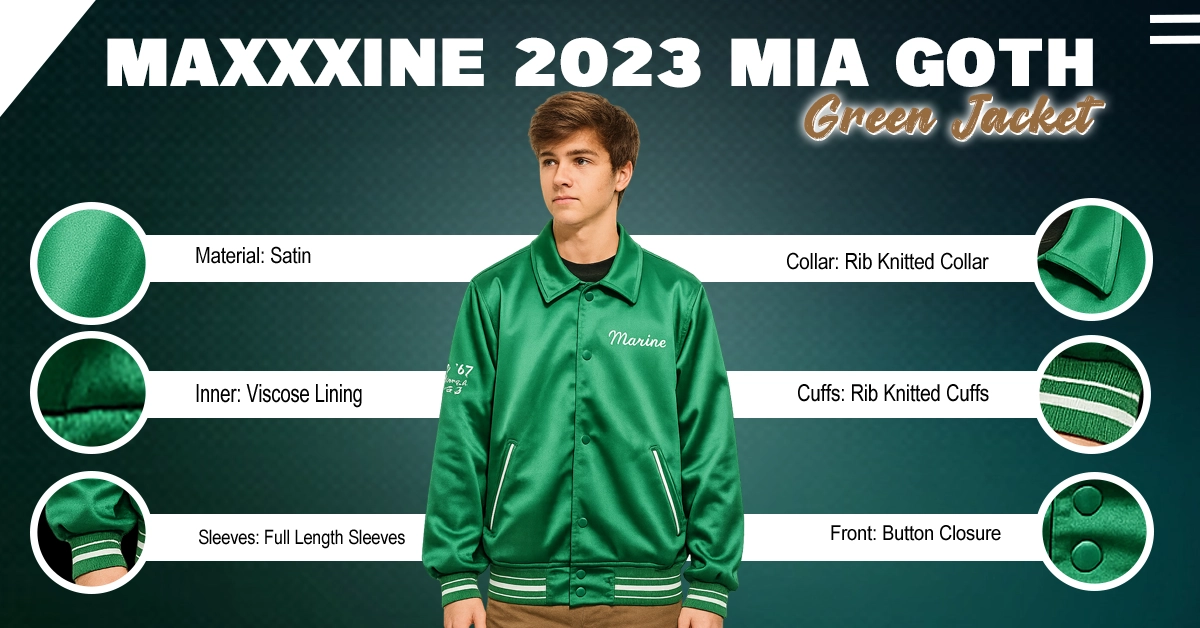 MaXXXine 2023 Mia Goth Green Jacket