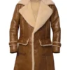 Men Brown Shearling Leather Coat