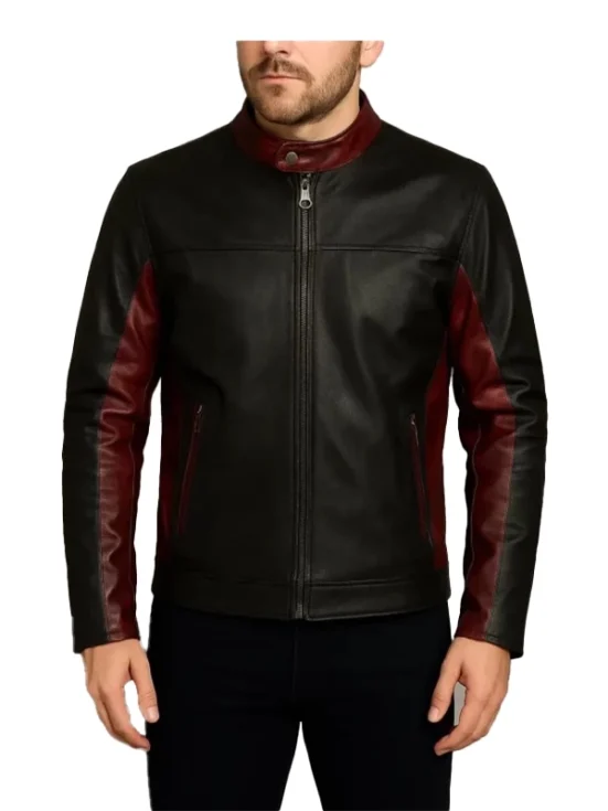 Men Classic Black Leather Jacket