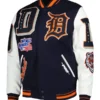 Mens Detroit Tigers Mash Up Logo Varsity Full-zip Jacket