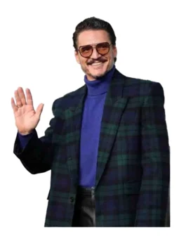 Pedro Pascal Checkered Blazer 2