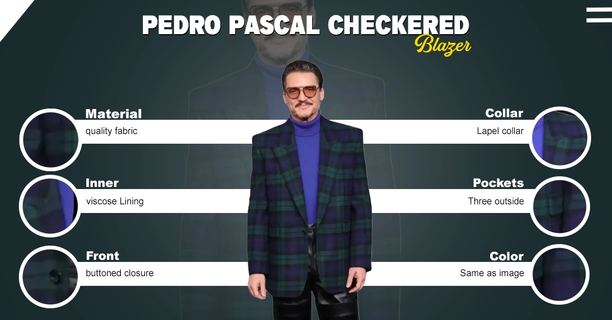 Pedro-Pascal-Checkered-Blazer