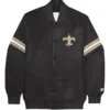 Starter Black New Orleans Saints Satin Full-Snap Starter Jacket f (1)