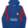 Starter Blue Philadelphia 76ers Home Team Half-Zip Starter Jacket 2