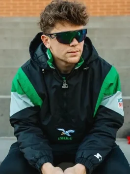 A classic Starter Eagles Pullover Jacket made from soft, breathable cotton.