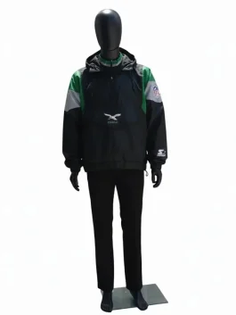 Front view of the Starter Eagles Pullover Jacket with the official team logo.