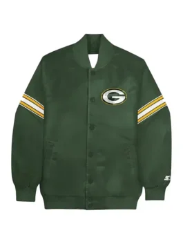 Starter Green Green Bay Packers Satin Full-Snap Starter Jacket b