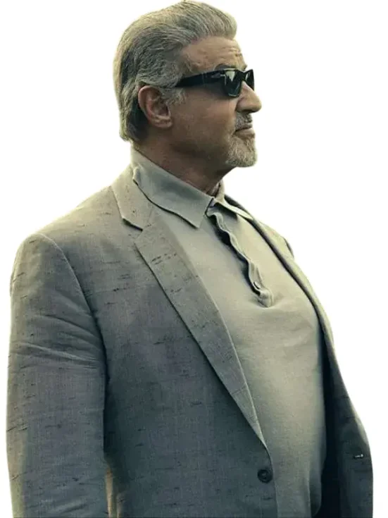 Sylvester Stallone Tulsa King Grey Coat