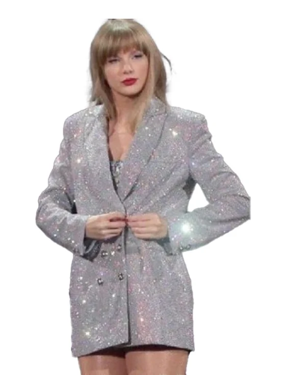 Taylor Swift Eras Tour Silver Blazer