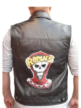 The Warriors Rogues Black Leather Vest