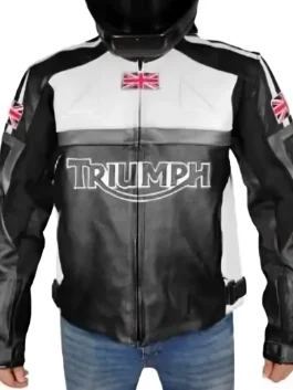Triumph Motorcycle Leather Racing Jacket For Men’s