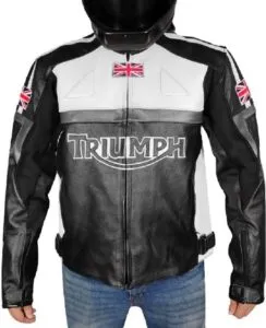 Triumph Motorcycle Leather Racing Jacket For Men’s