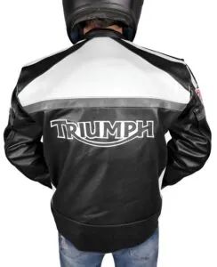 Triumph Motorcycle Leather Racing Jacket For Men’s