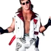 WWE Shawn Michaels White Leather Vest