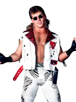 WWE Shawn Michaels White Leather Vest