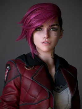 Vi Arcane Tv Series Marron Leather Quilted Jacket