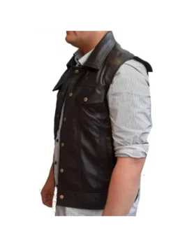 The Warriors Rogues Black Leather Vest