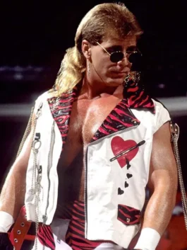 WWE Shawn Michaels White Leather Vest