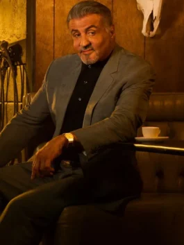 Sylvester Stallone Tulsa King Grey Coat
