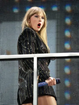 Taylor Swift Black Sequin Blazer