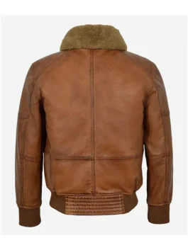 Mens Fur Collar Brown Jacket