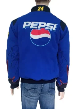 A full profile of the Pepsi JG Racing Jacket showing the classic red, white, and blue colors.
