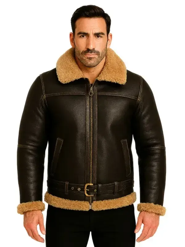 B3 Bomber Battle Shearling Bomber Jacket (2)