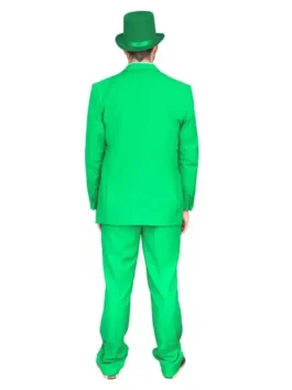 Back view of colorful Dumb and Dumber movie suits in bright formal party colors