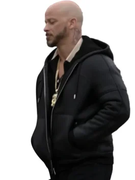 Men’s Tejada hooded leather jacket outfit