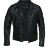 Men’s Vintage Retro Cross Zip Black Jacket