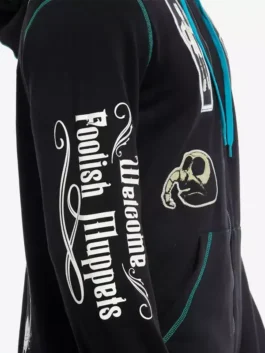 Alternative view of Our Universe Disney Muppets Haunted Mansion Patches Glow In The Dark Hoodie